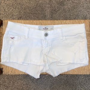 White Hollister Jean Shorts